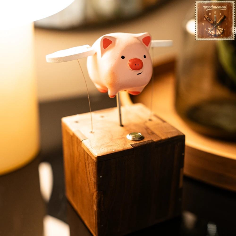 WoodMoment Handcrafted Flying Pig