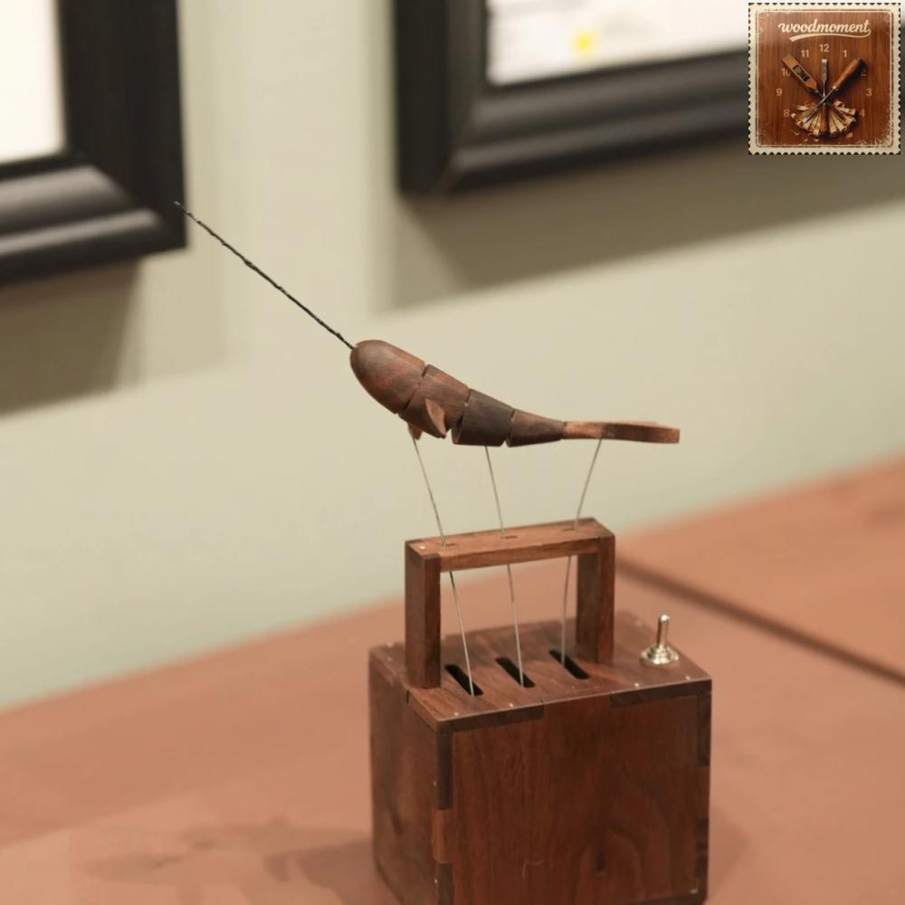 WoodMoment Handcrafted Walnut Whale Automaton