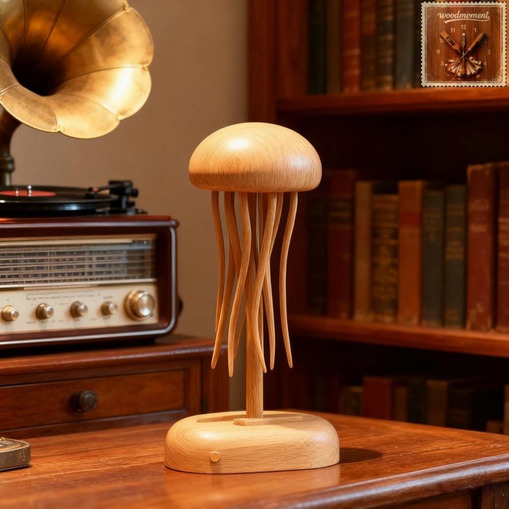WoodMoment Handcrafted Wooden Jellyfish Automaton