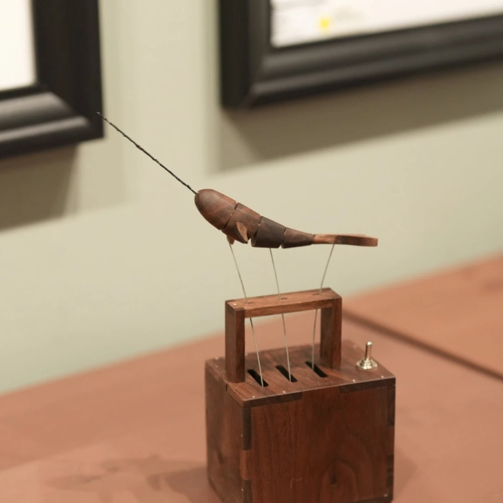 WoodMoment Handcrafted Walnut Whale Automaton