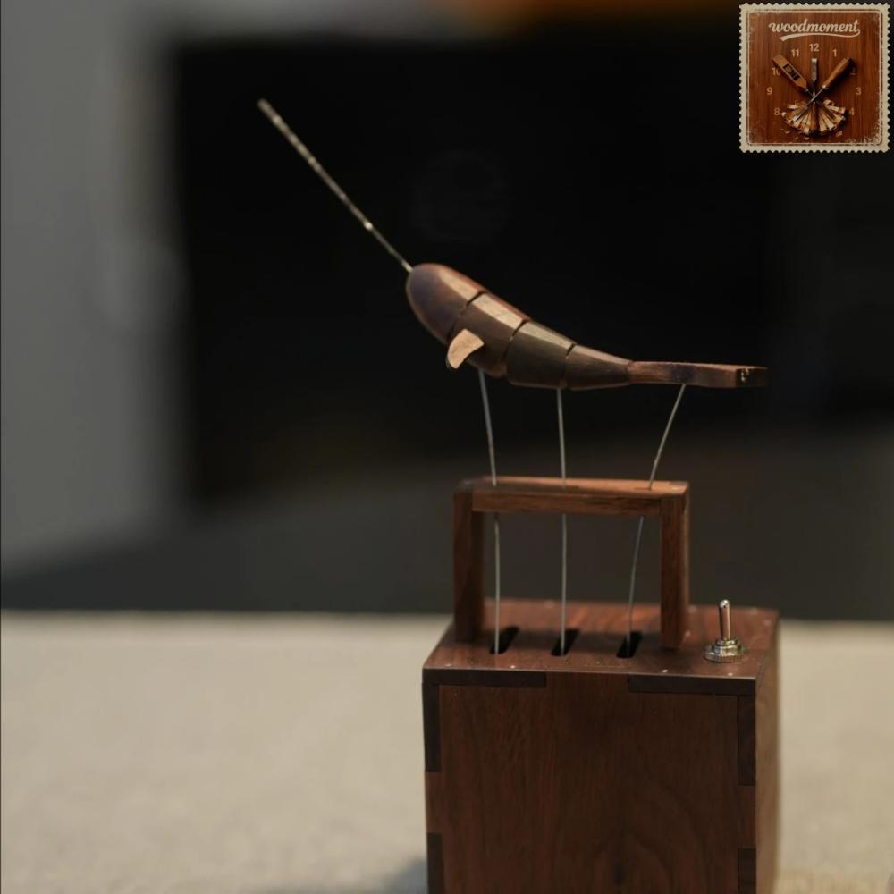 WoodMoment Handcrafted Walnut Whale Automaton