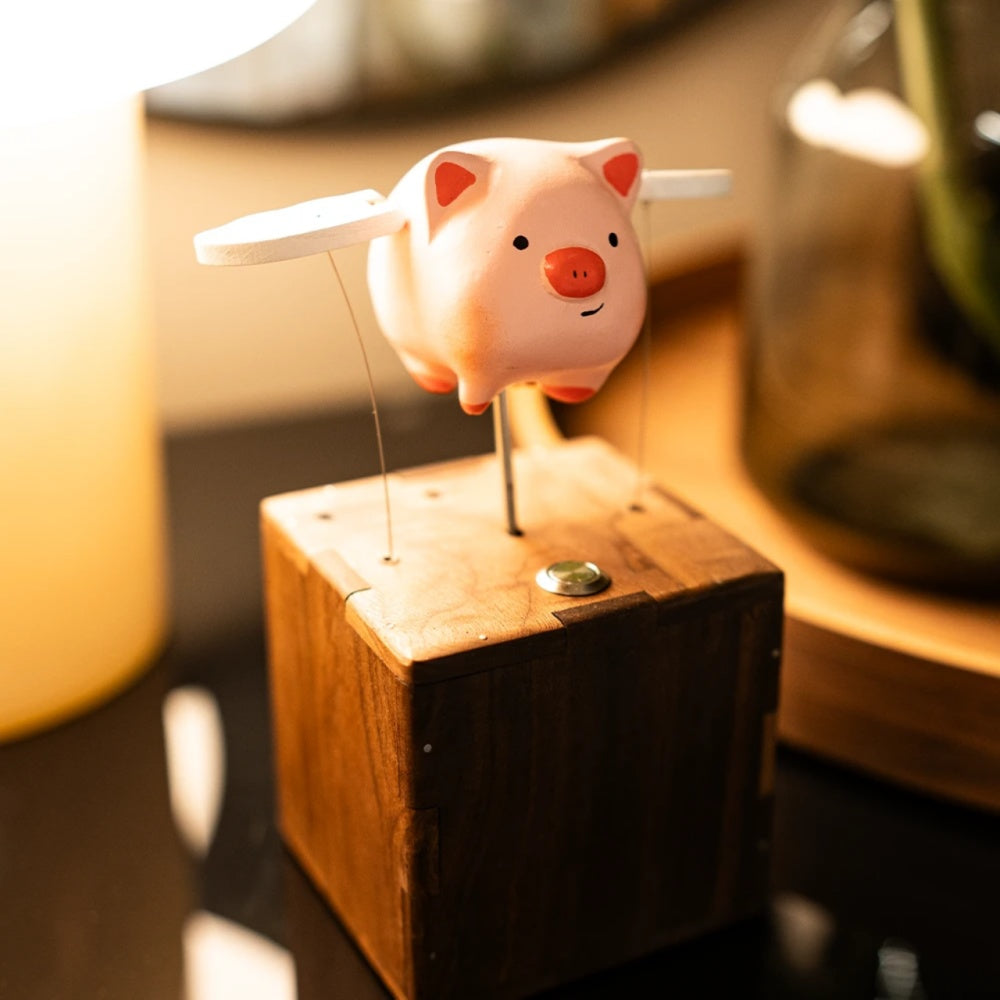 WoodMoment Handcrafted Flying Pig